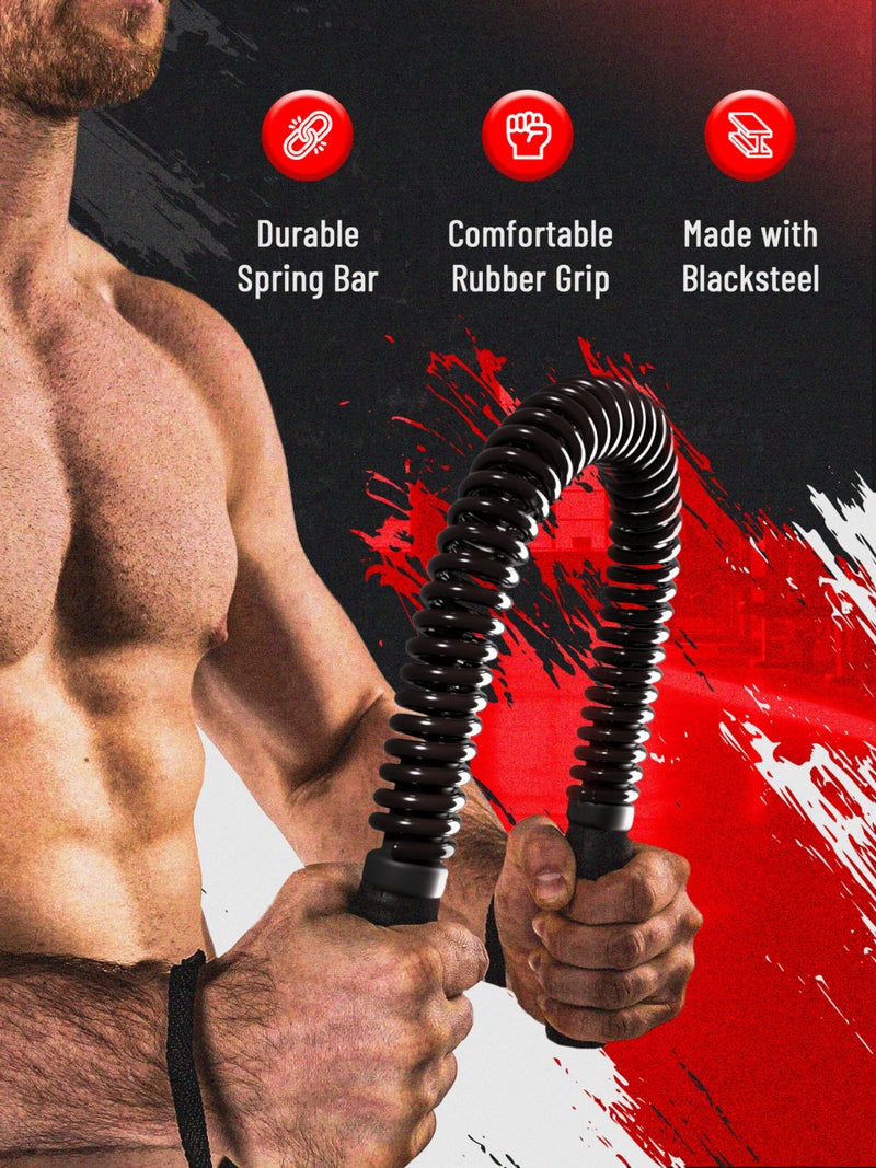 Zenooze's Power Twister Flex Bar, The Ultimate Upper Body Exercise Equipment for Strengthening Your Chest Workout, Shoulders,Biceps, Arms, Forearm Strengthener, Resorte para Hacer Ejercicio - Image 5